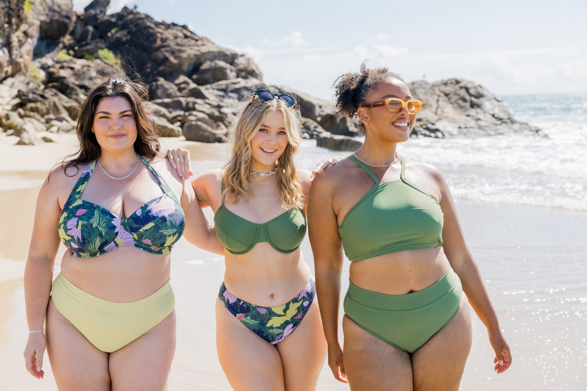 Women's Suit Up Swim Built-in Bra Cap Sleeve Top