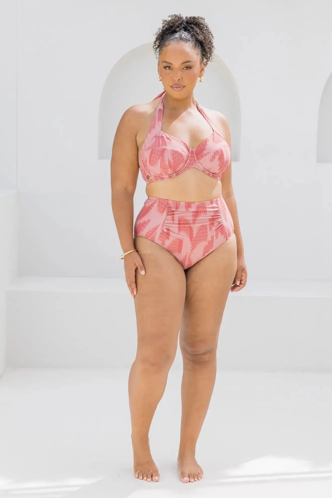 ◆YOUTHBATH YB X Oliwa Halter String Bikini◆ Ikat Dusk Underwire Halter Bikini Top – Lilly and Lime US