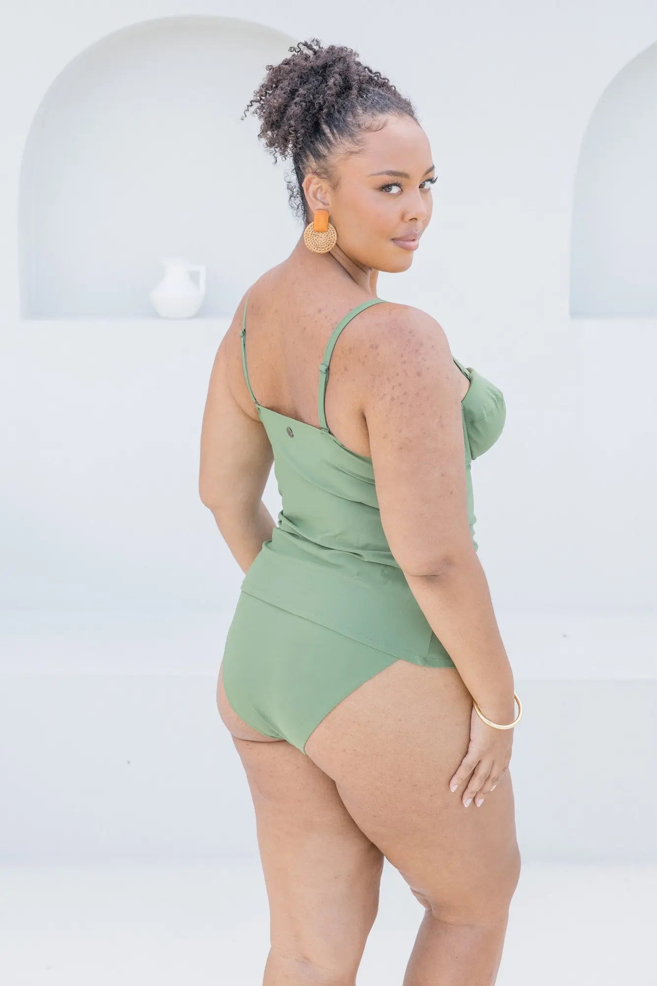 Olive Tankini Swimsuit Bikini Top – Lilly and Lime US