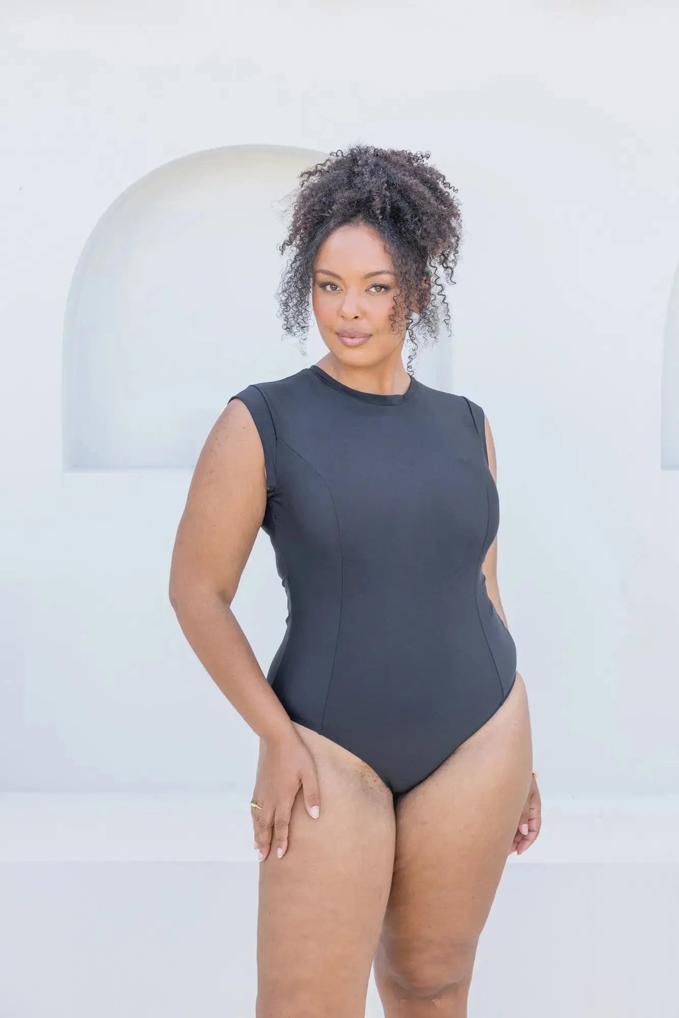 Black Cap Sleeve One Piece - Lilly and Lime US