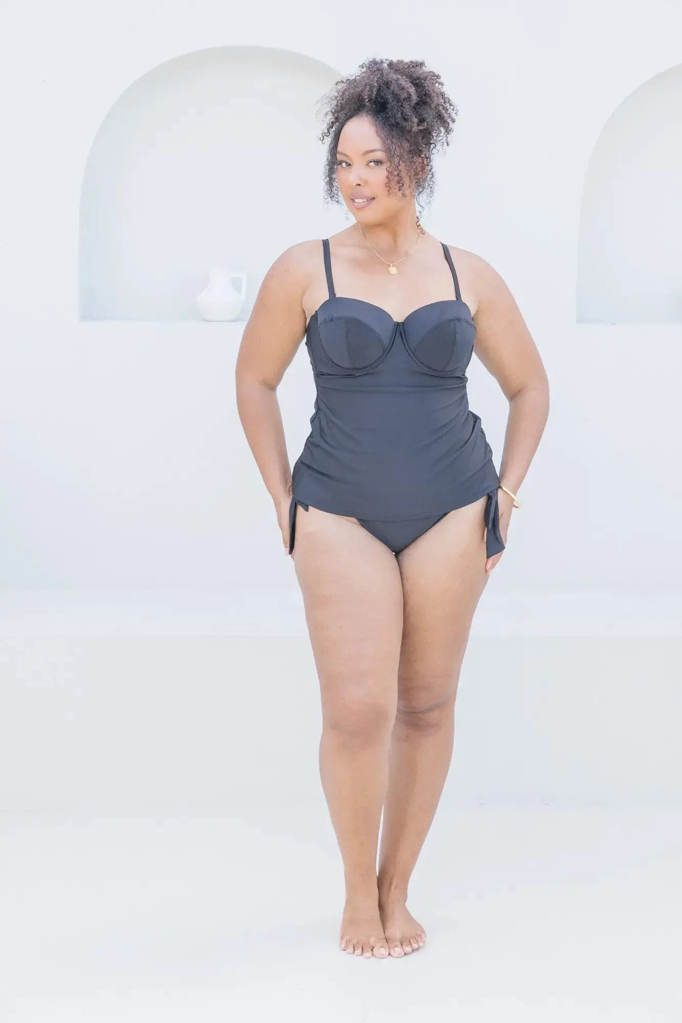 Black Tankini Top – Lilly and Lime US - Main Image