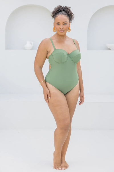 Olive Balconette One Piece - Lilly and Lime US