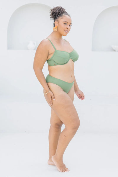 Olive High Leg Bottom - Lilly and Lime US