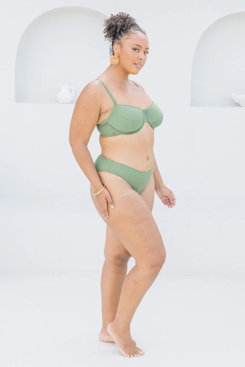 Olive High Leg Bottom - Lilly and Lime US