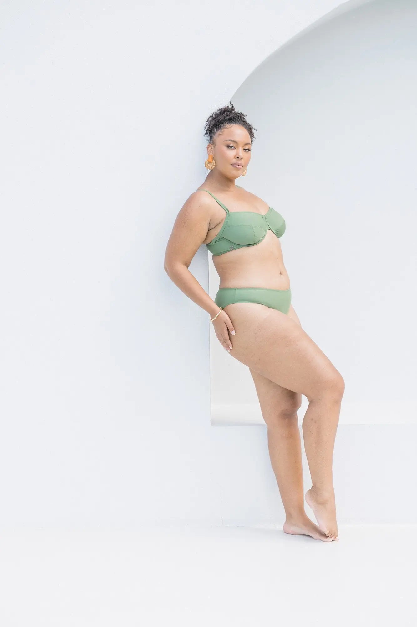 Olive High Leg Bottom - Lilly and Lime US