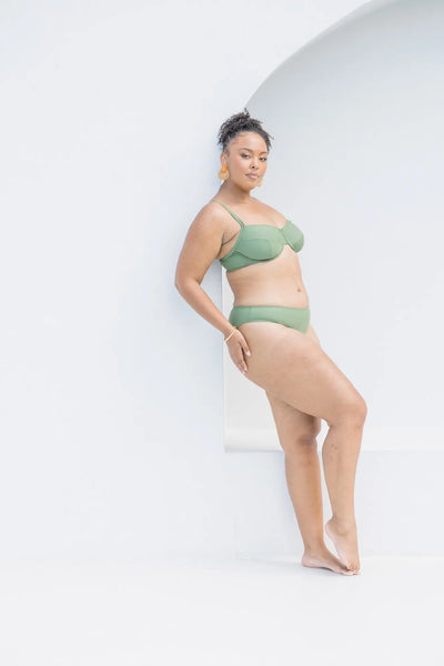 Olive High Leg Bottom - Lilly and Lime US
